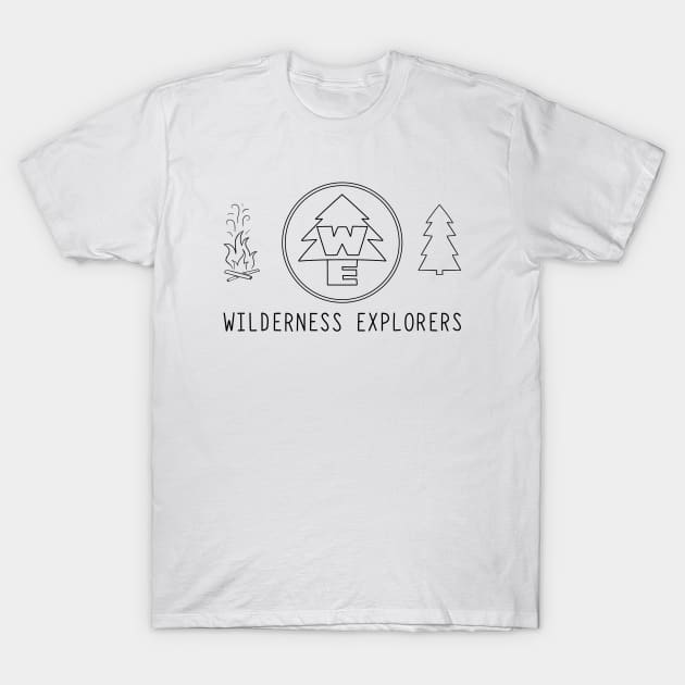 Wilderness Explorers Badge Minimalistic Art for Adventurers T-Shirt by ShutterStudios